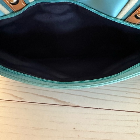 COACH Ocean Blue Nylon Medium Satchel  Handbag - Picture 11 of 15